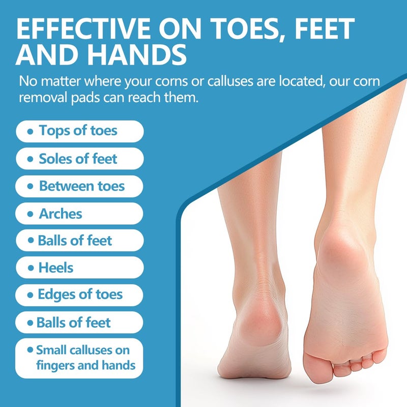 RHAICARE Corn removers for Toes feet Bottom of Foot Corn Remover,Corn Pads Callus Remover for Toes feet with 40% Salicylic 36 Count - Image 4